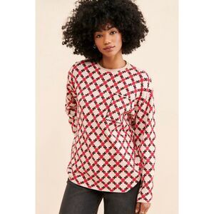 Free People M Saemdi Abstract Knit Pullover Sweater